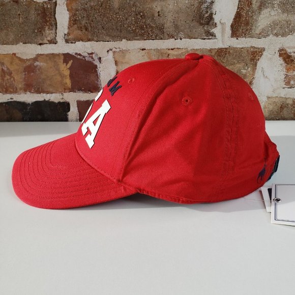 Polo Ralph Lauren Team USA Olympics Red Adjustable Cap Hat New - Picture 6 of 9